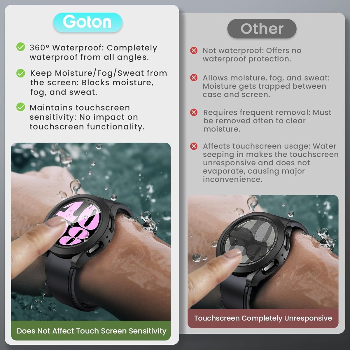 Goton 2-in-1 Case with Screen Protector for Galaxy Watch photo 3