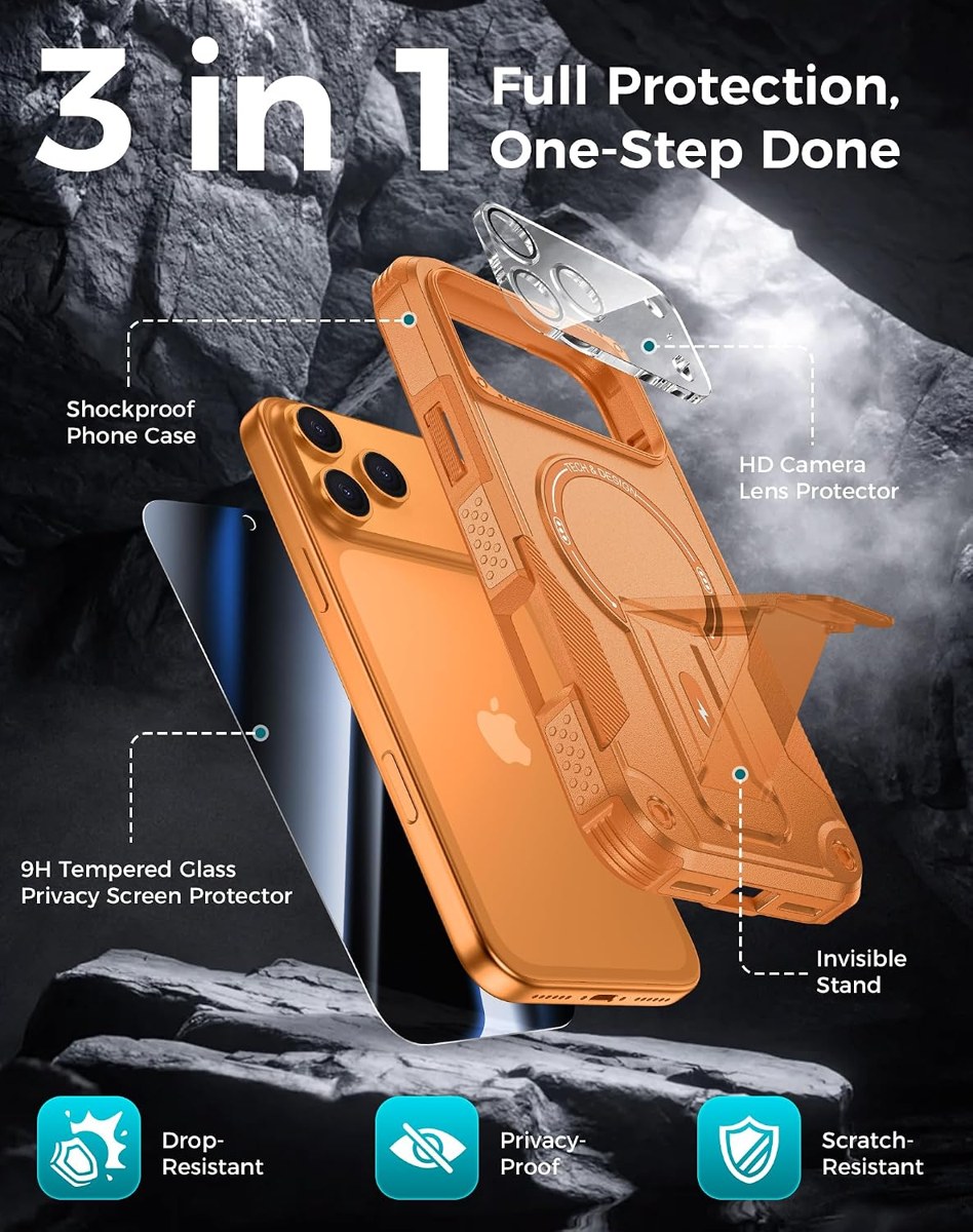 Goton 3-in-1 iPhone Case with Privacy Screen Protector photo 3
