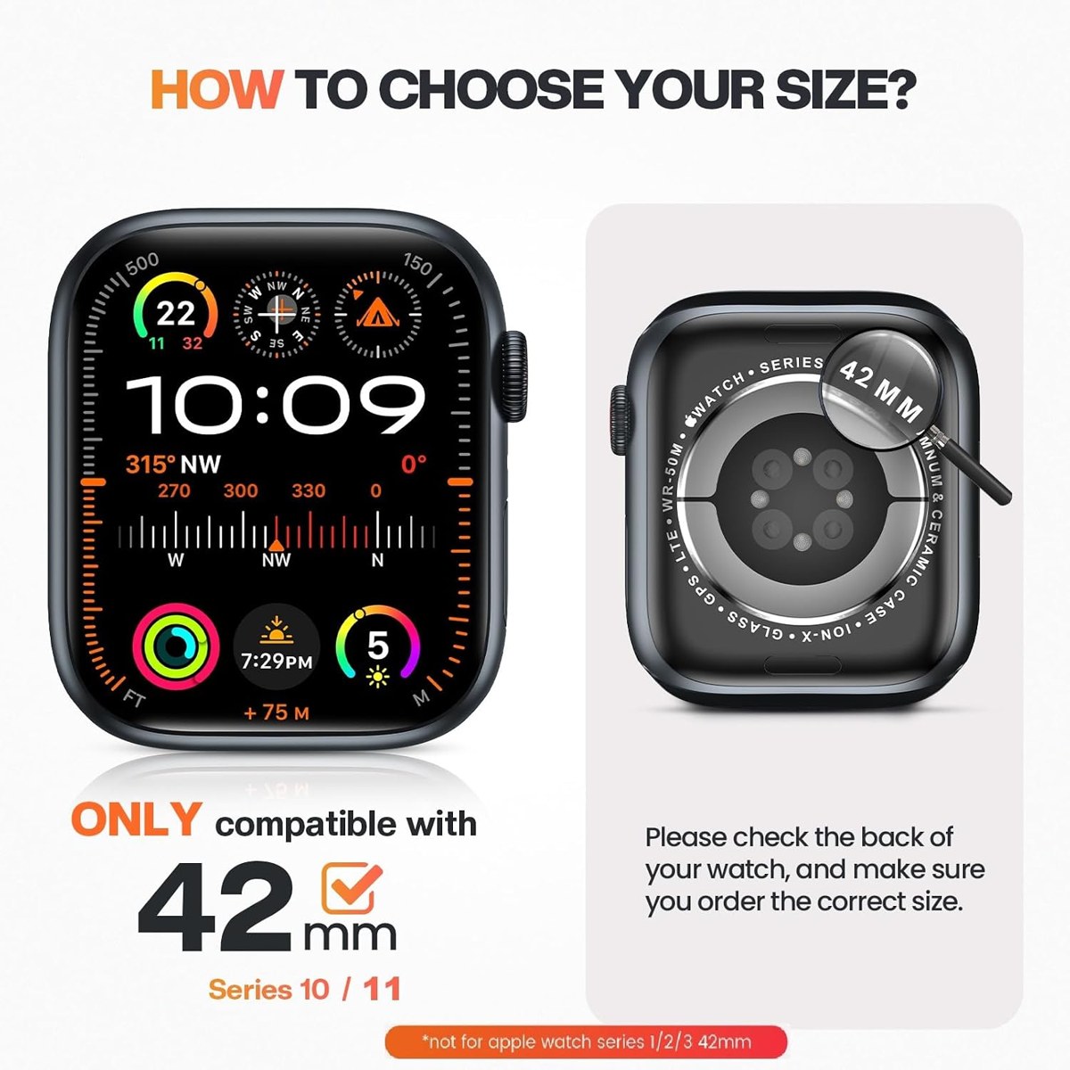 Goton Bling Waterproof Case with Glass for Apple Watch photo 2