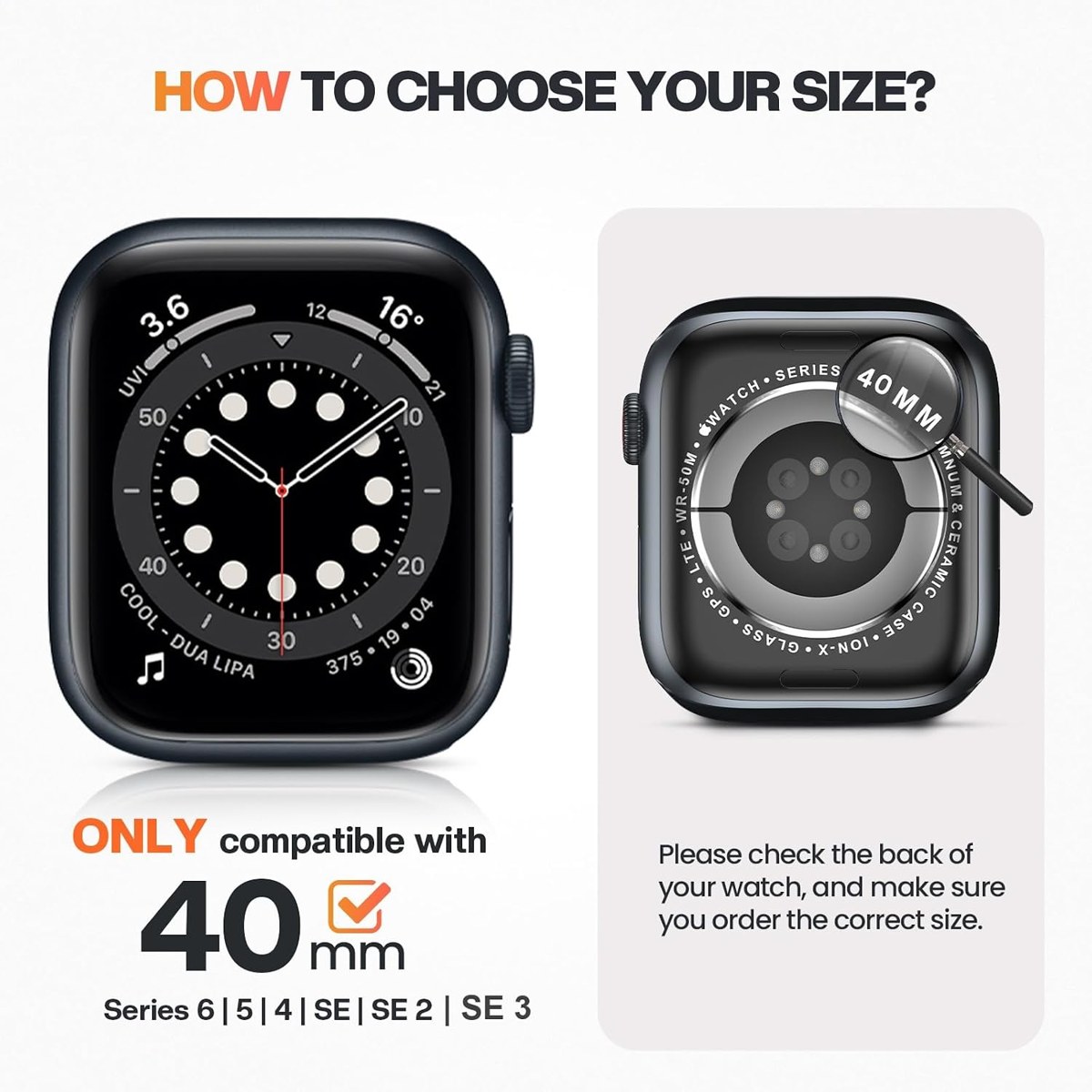 Goton Double-Row Bling Case with Glass for Apple Watch photo 2