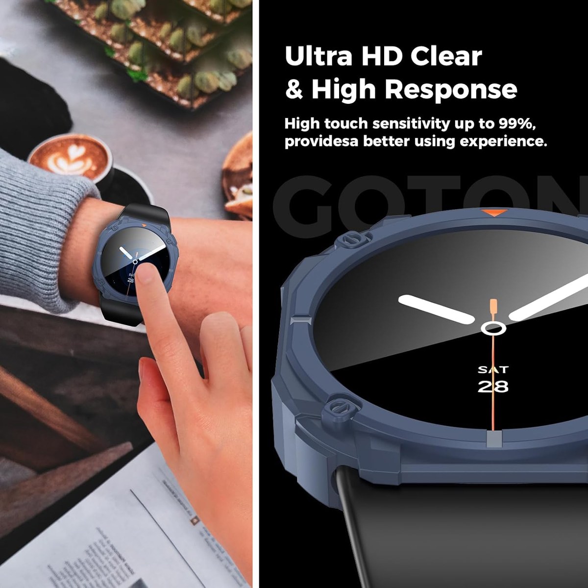 Goton Galaxy Watch 8 & 9 TPU Case with 2 Glasses photo 4