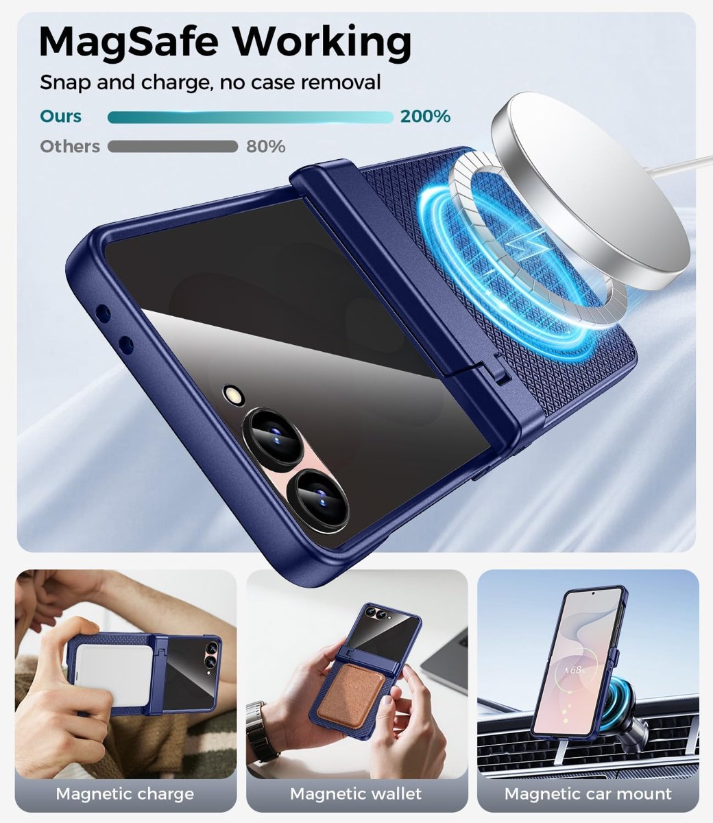 Goton Magnetic Galaxy Z Flip Case with Hidden Kickstand photo 3