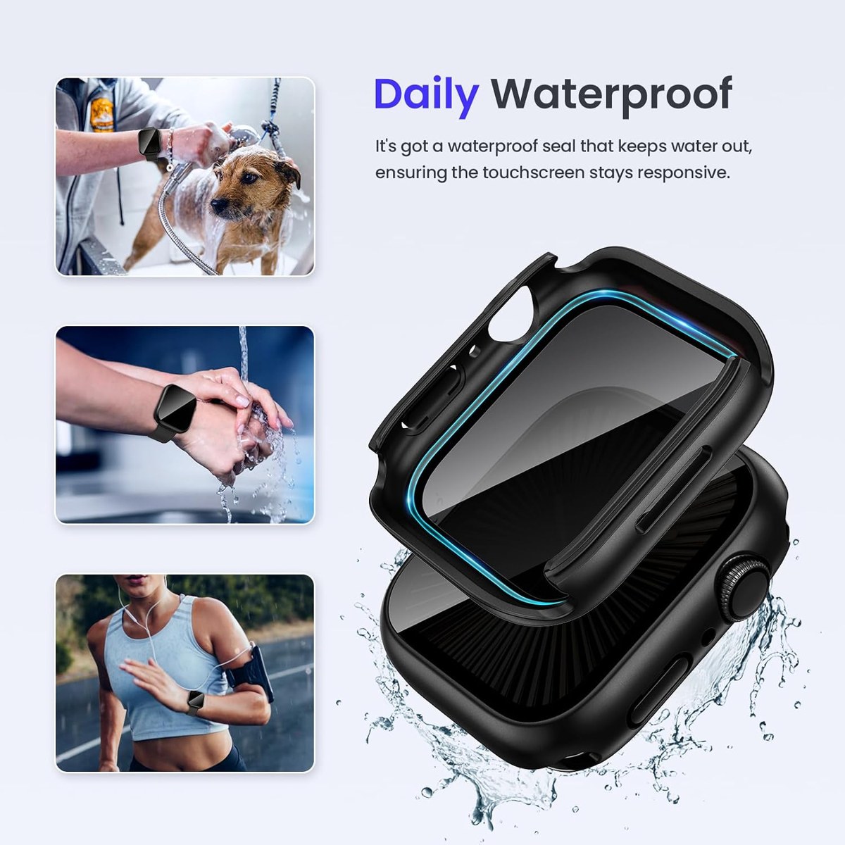 Goton Privacy Waterproof Case with PC Back for Apple Watch photo 3