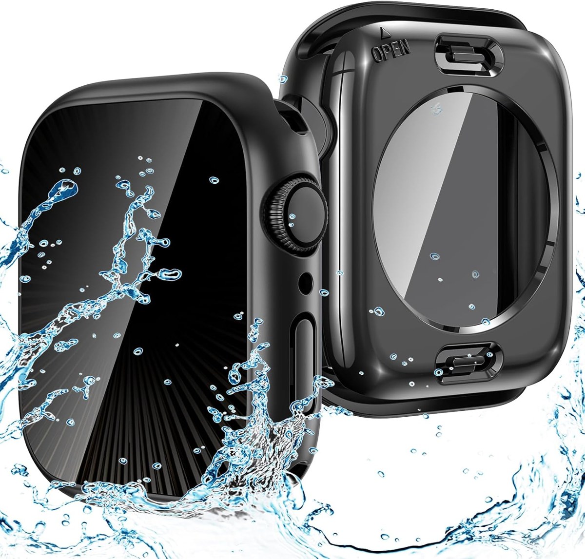 Goton Privacy Waterproof Case with PC Back for Apple Watch